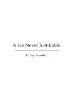 Tài liệu A Lie Never Justifiable By H. Clay Trumbull doc