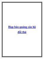 Tài liệu Họp báo quảng cáo hộ đối thủ ppt