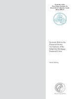 Tài liệu Systemic Risk in the Financial Sector: An Analysis of the Subprime-Mortgage Financial Crisis pdf