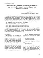 Khảo sát thay đổi nồng độ b type natriuretic peptide (BNP) huyết tương ở bệnh nhân suy tim do tăng huyết áp