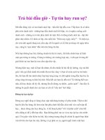 Tài liệu Trả bài đầu giờ - Tự tin hay run sợ? docx