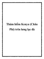 Tài liệu Thám hiểm Kenya (Châu Phi) trên lưng lạc đà ppt