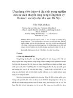 Ứng dụng viễn thám và địa chất trong nghiên cứu sự dịch chuyển lòng sông hồng thời kỳ holoxen và hiện đại khu vực hà nội