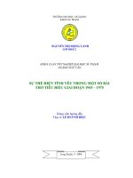 sự thể hiện tình yêu trong một số bài thơ tiêu biểu giai đoạn 1945 – 1975
