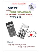 Tài liệu TUYỂN TẬP những PHƯƠNG PHÁP GIẢI NHANHCÁC DẠNG BÀI TẬP TRẮC NGHIỆM VẬT LÍ pot