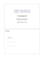 Tài liệu ET4020 - Xử lý tín hiệu số Chương 4: Thiết kế bộ lọc số ppt