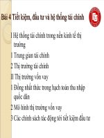 Tài liệu Tiết kiệm, đầu tư và hệ thống tài chính potx
