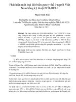 Phát hiện một loại đột biến gen ty thể ở người việt nam bằng kỹ thuật PCR RFLP