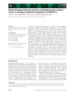 Tài liệu Báo cáo khoa học: Mixed lineage leukemia histone methylases play critical roles in estrogen-mediated regulation of HOXC13 docx