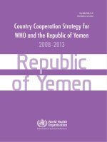 Tài liệu Country Cooperation Strategy for WHO and the Republic of Yemen 2008–2013 pdf