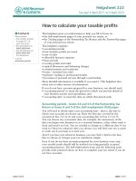 Tài liệu Helpsheet 222-How to calculate your taxable profits ppt