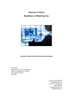Tài liệu Internet in China: Big Mama is Watching You - Internet Control and the Chinese Government doc