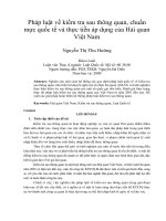 Pháp luật về kiểm tra sau thông quan, chuẩn mực quốc tế và thực tiễn áp dụng của hải quan việt nam