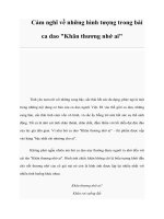 Tài liệu Cảm nghĩ về những hình tượng trong bài ca dao 