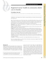 Tài liệu Registered nurses’ health in community elderly careinSweden ppt