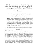 Giáo dục pháp luật cho đội ngũ cán bộ, công chức hành chính trong điều kiện xây dựng nhà nước pháp quyền xã hội chủ nghĩa việt nam