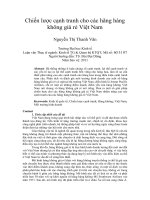 Chiến lược cạnh tranh cho các hãng hàng không giá rẻ việt nam