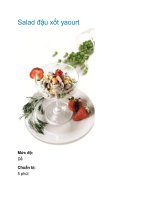 Tài liệu Salad đậu xốt yaourt doc