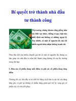 Tài liệu Bí quyết trở thành nhà đầu tư thành công pot