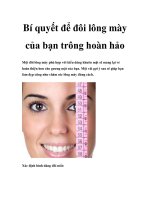 Tài liệu Bí quyết để đôi lông mày của bạn trông hoàn hảo ppt
