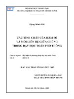 các tính chất của hàm số và mối liên hệ giữa chúng trong dạy học toán phổ thông