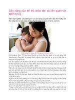 Tài liệu Cân nặng của trẻ khi chào đời có liên quan với bệnh tự kỷ docx