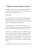 Tài liệu 5 hành vi của cha mẹ khiến trẻ bị stress docx