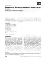 Tài liệu Báo cáo khoa học: Pharmacologic chaperoning as a strategy to treat Gaucher disease ppt