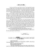 vai trò của ngân hàng trung ương trong nền kinh tế thị trường