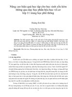 Nâng cao hiệu quả học tập cho học sinh yếu kém thông qua dạy học phần hóa học vô cơ lớp 11 trung học phổ thông
