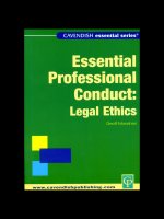 Tài liệu ESSENTIAL PROFESSIONAL CONDUCT: LEGAL ETHICS docx