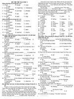 Tài liệu Đề Thi Thử Đại Học Khối A1, D Anh 2013 - Phần 8 - Đề 15 pptx