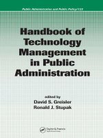 Tài liệu Handbook of Technology Management in Public Administration docx