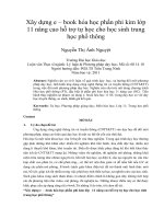 Xây dựng e – book hóa học phần phi kim lớp 11 nâng cao hỗ trợ tự học cho học sinh trung học phổ thông