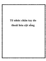 Tài liệu Tê nhức chân tay do thoái hóa cột sống doc