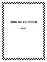 Tài liệu Phòng ngủ đẹp với tone xanh pot