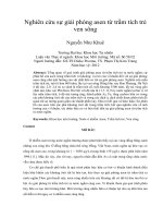 Nghiên cứu sự giải phóng asen từ trầm tích trẻ ven sông