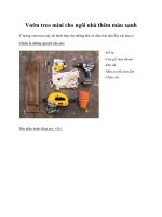 Tài liệu Vườn treo mini cho ngôi nhà thêm màu xanh pdf