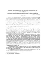 Tài liệu Tìm hiểu hiệu quả sử dụng đất mặt nước huyện Thanh Trì - thành phố Hà Nội ppt