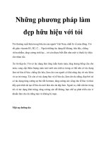 Tài liệu Những phương pháp làm đẹp hữu hiệu với tỏi doc