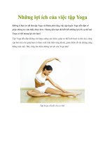 Tài liệu Những lợi ích của việc tập Yoga pptx