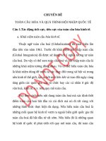 Tài liệu CHUYÊN ĐỀ TOÀN CẦU HÓA VÀ QUÁ TRÌNH HỘI NHẬP QUỐC TẾ ppt