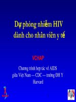Tài liệu Dự phòng nhiễm HIV dành cho nhân viên y tế pot