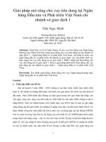 Giải pháp mở rộng cho vay tiêu dung tại ngân hàng đầu tưu và phát triển việt nam chi nhánh sở giao dịch 1