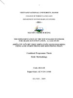 Điển cứu về việc thực hiện cuốn sách giáo khoa tiếng anh 10 mới trong đổi mới phương pháp