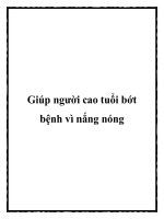 Tài liệu Giúp người cao tuổi bớt bệnh vì nắng nóng pptx