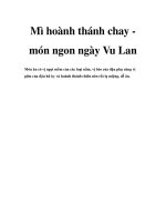 Tài liệu Mì hoành thánh chay món ngon ngày Vu Lan doc