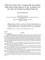 Thiết kế tài liệu tự học có hướng dẫn theo môđun nhằm tăng cường năng lực tự học, tự nghiên cứu cho sinh viên trường cao đẳng nông lâm