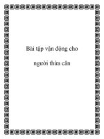 Tài liệu Bài tập vận động cho người thừa cân docx