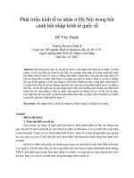 Phát triển kinh tế tư nhân ở hà nội trong bối cảnh hội nhập kinh tế quốc tế